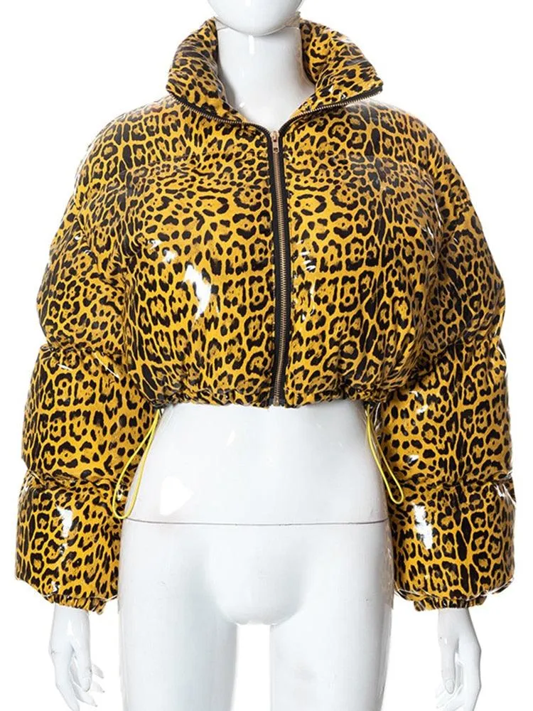 A Cheetah Down Bubble Jacket