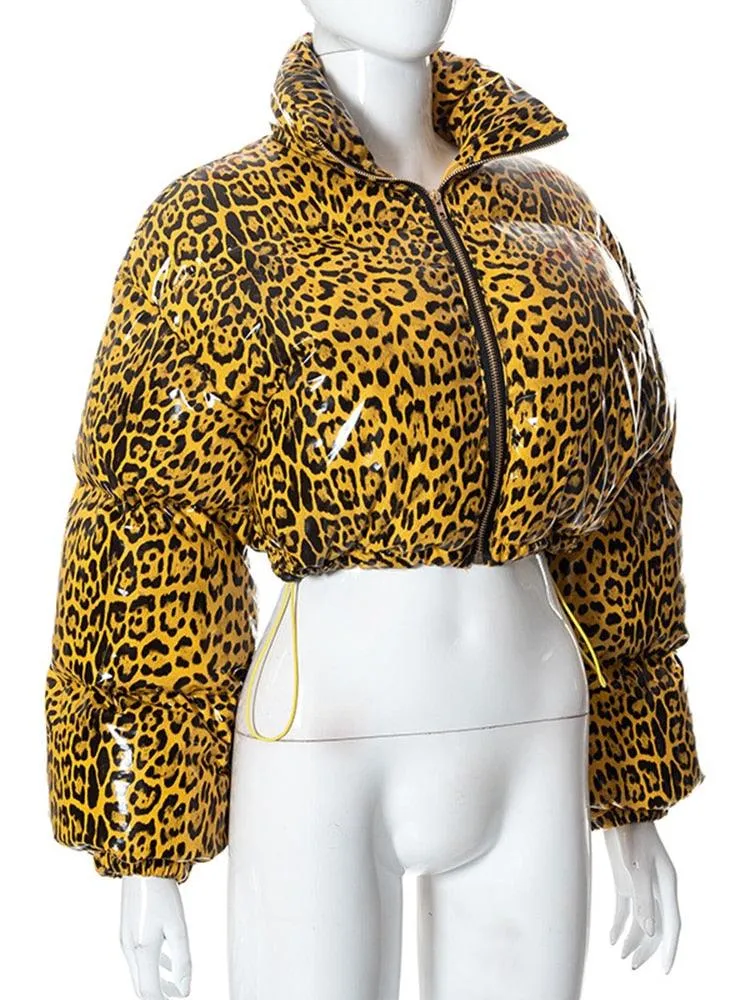A Cheetah Down Bubble Jacket