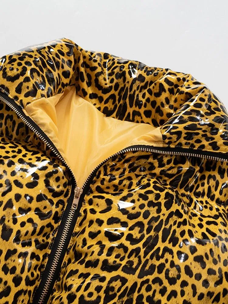 A Cheetah Down Bubble Jacket