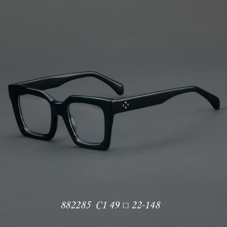Acetate Patchwork Thick Square Eyeglasses A882285