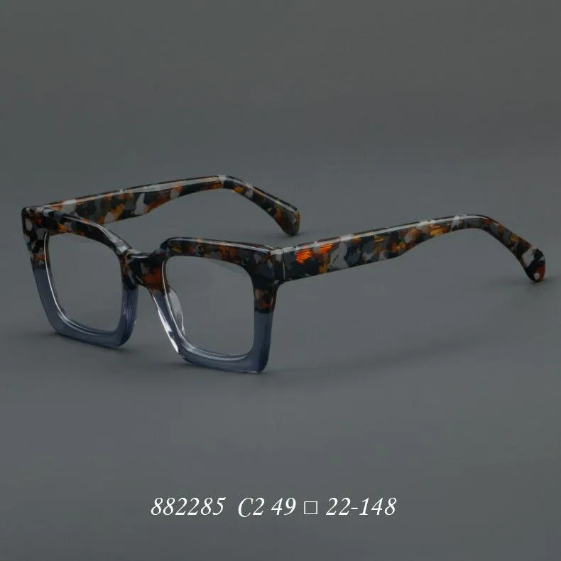 Acetate Patchwork Thick Square Eyeglasses A882285