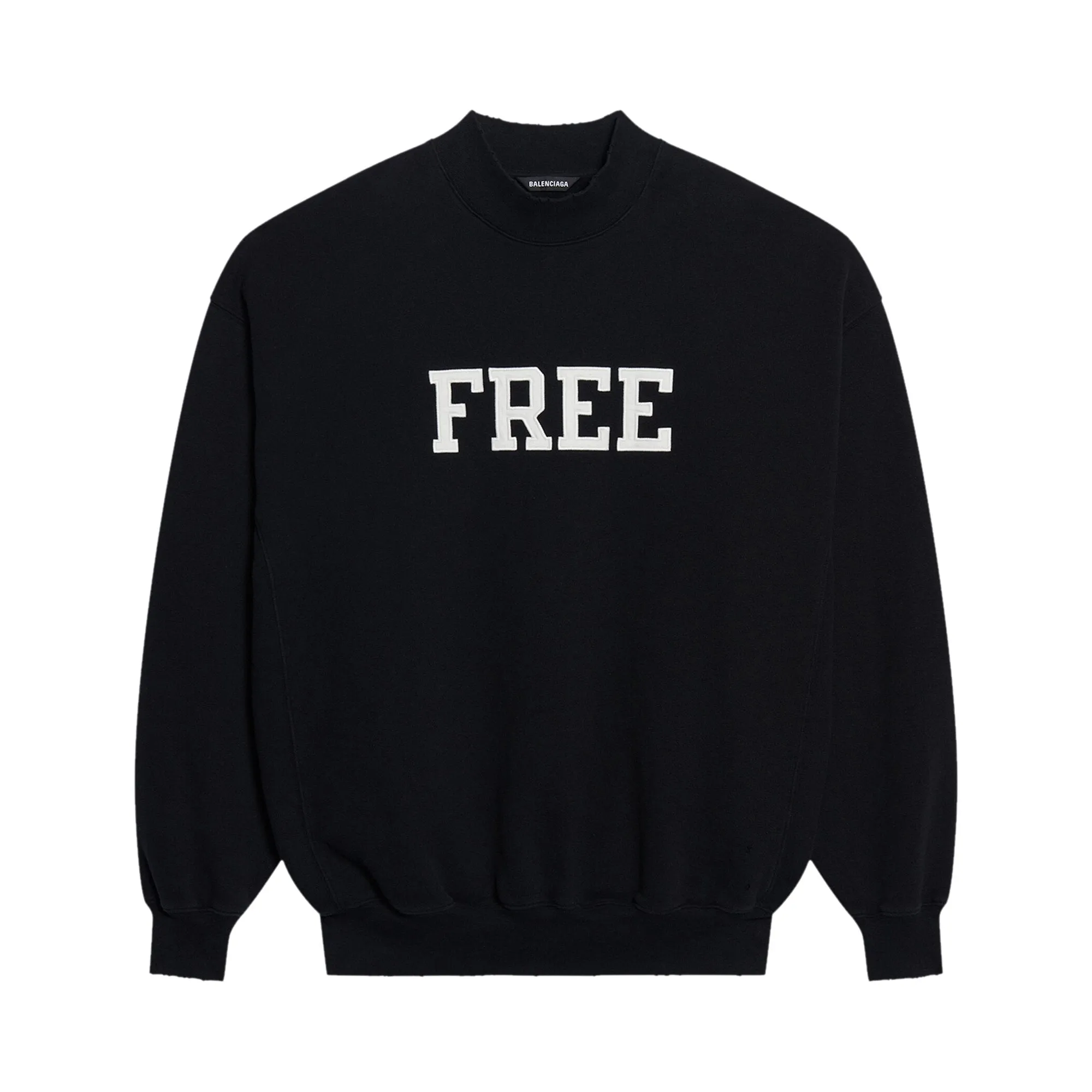 Balenciaga Free Logo Crewneck Black/White
