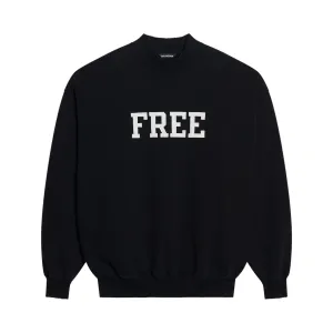 Balenciaga Free Logo Crewneck Black/White