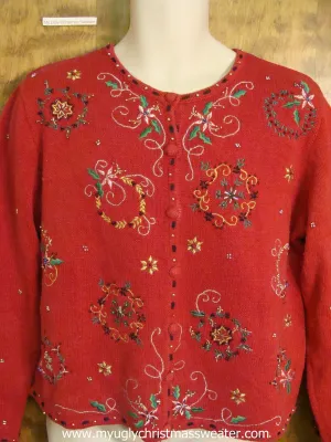 Bling Xmas Boughs Ugly Christmas Sweater