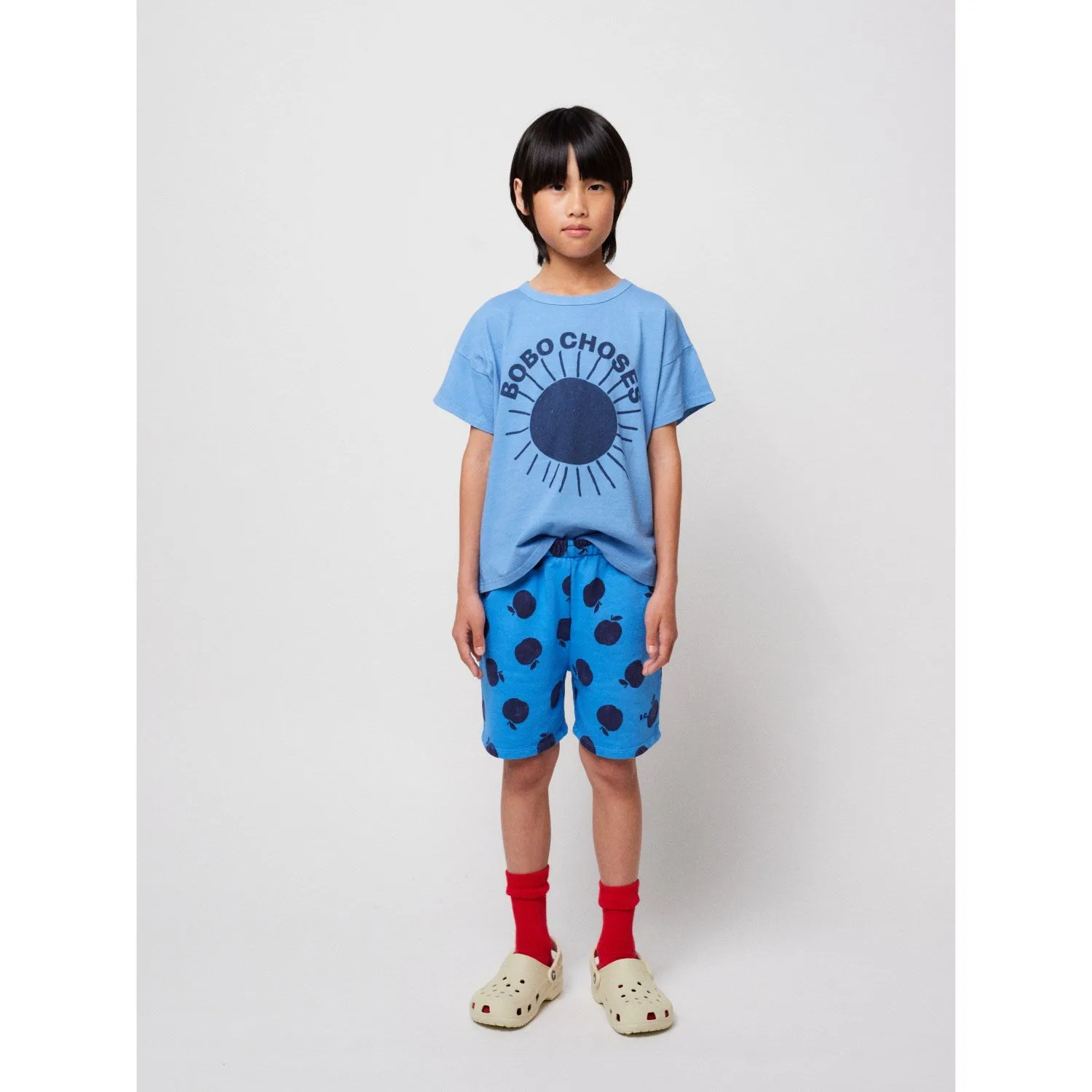 Bobo Choses Light Blue Sun Turquoise T-Shirt