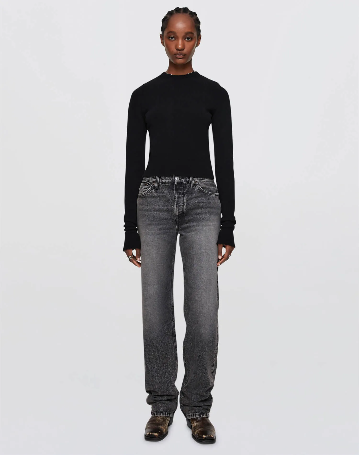 Cashmere Crewneck Pullover - Black