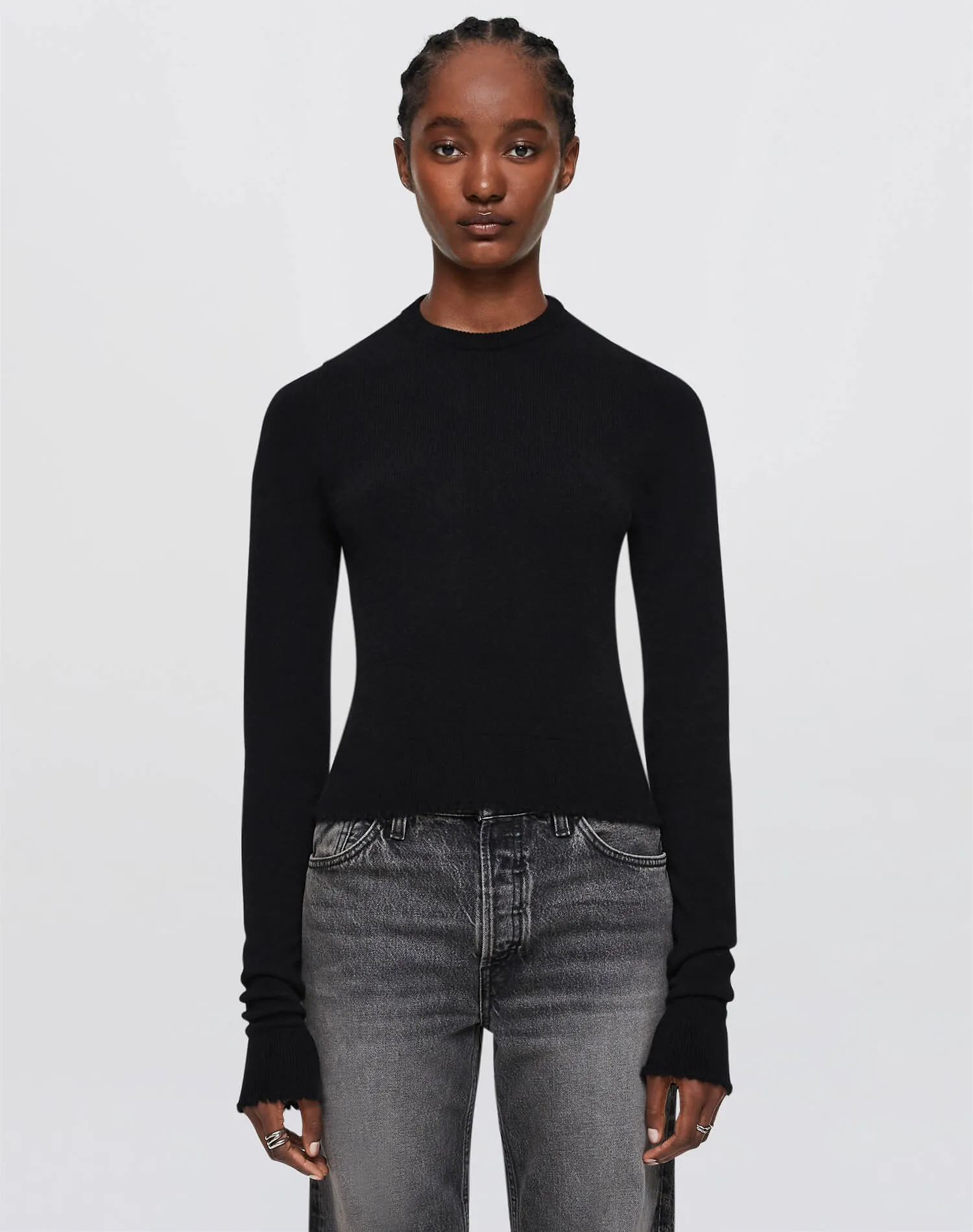Cashmere Crewneck Pullover - Black