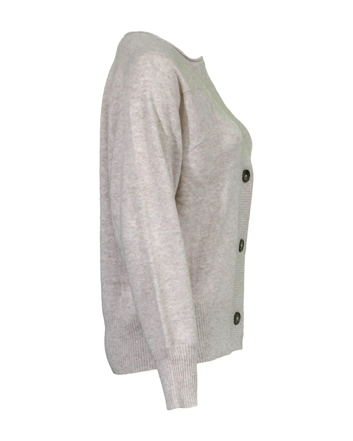Cashmere Split Neck Cardigan