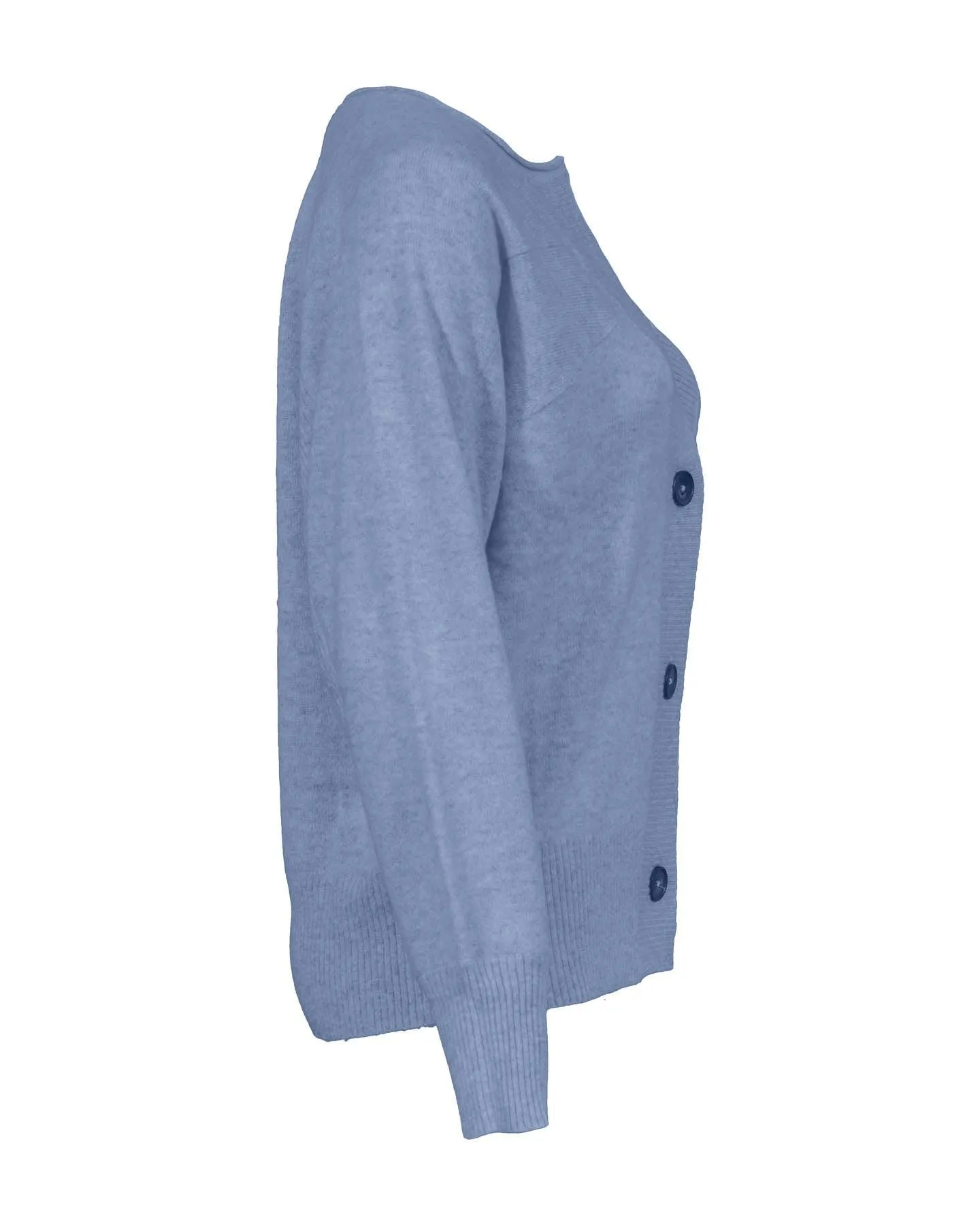 Cashmere Split Neck Cardigan