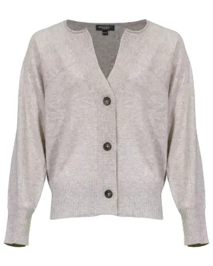 Cashmere Split Neck Cardigan