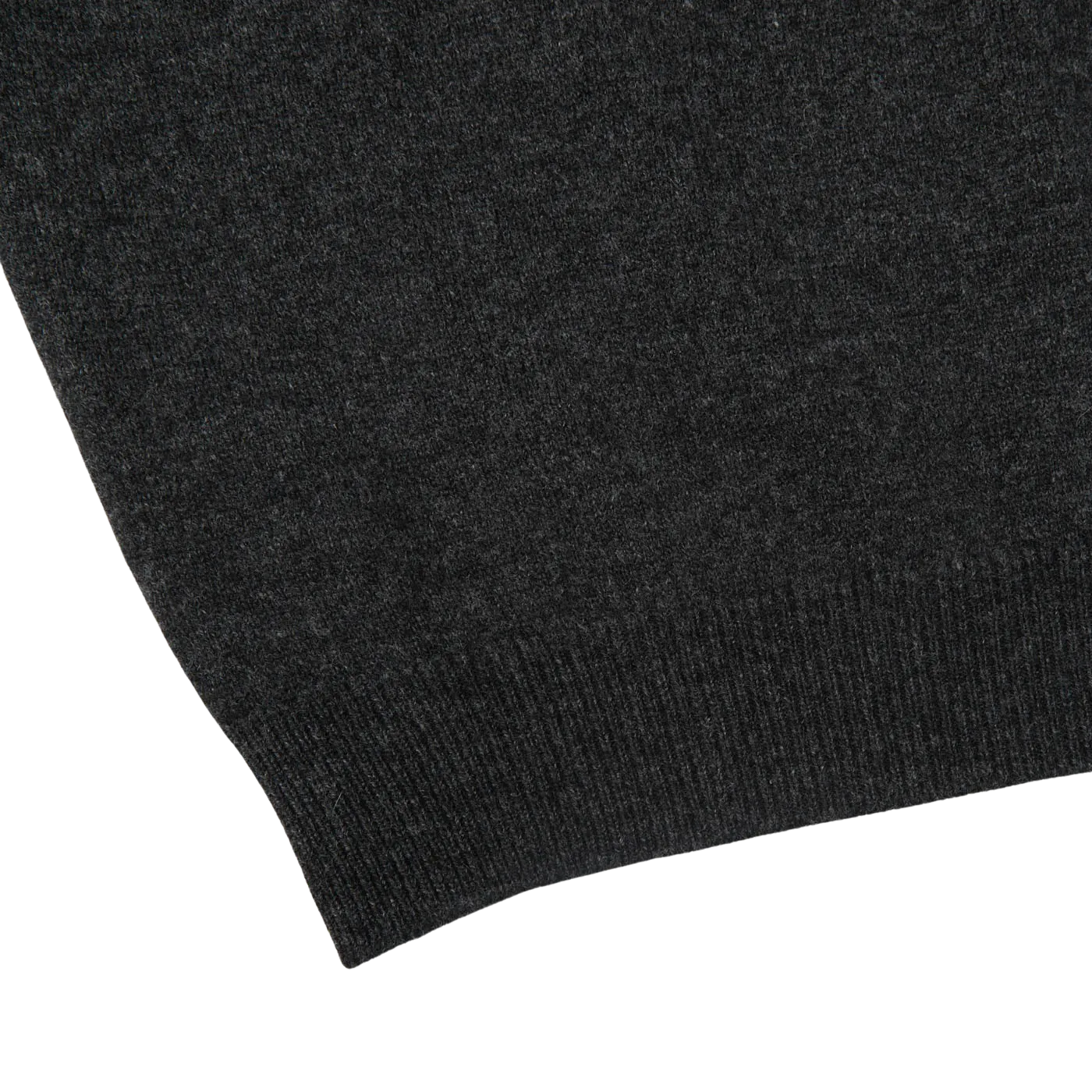Charcoal Grey V-neck Lambswool Sweater