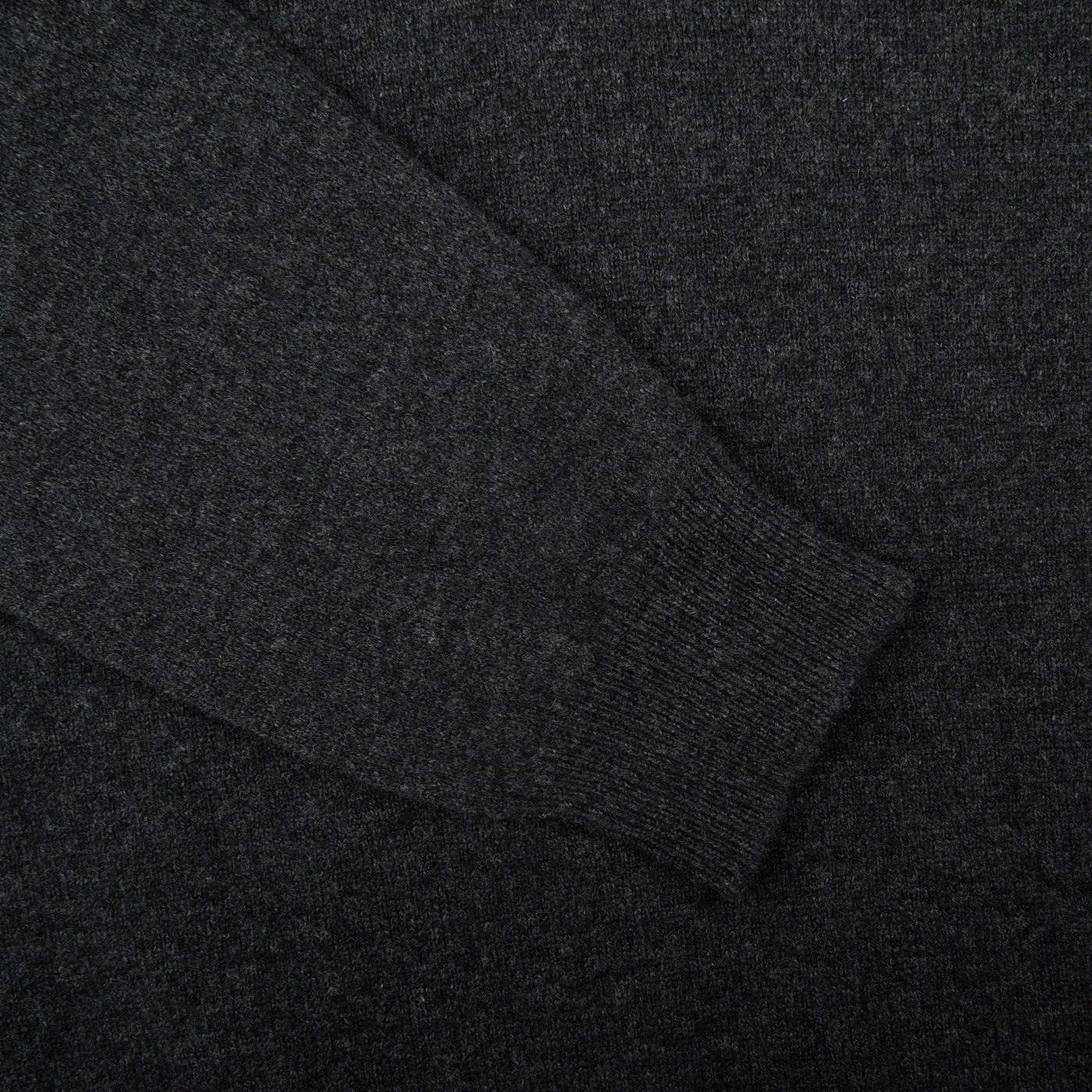 Charcoal Grey V-neck Lambswool Sweater