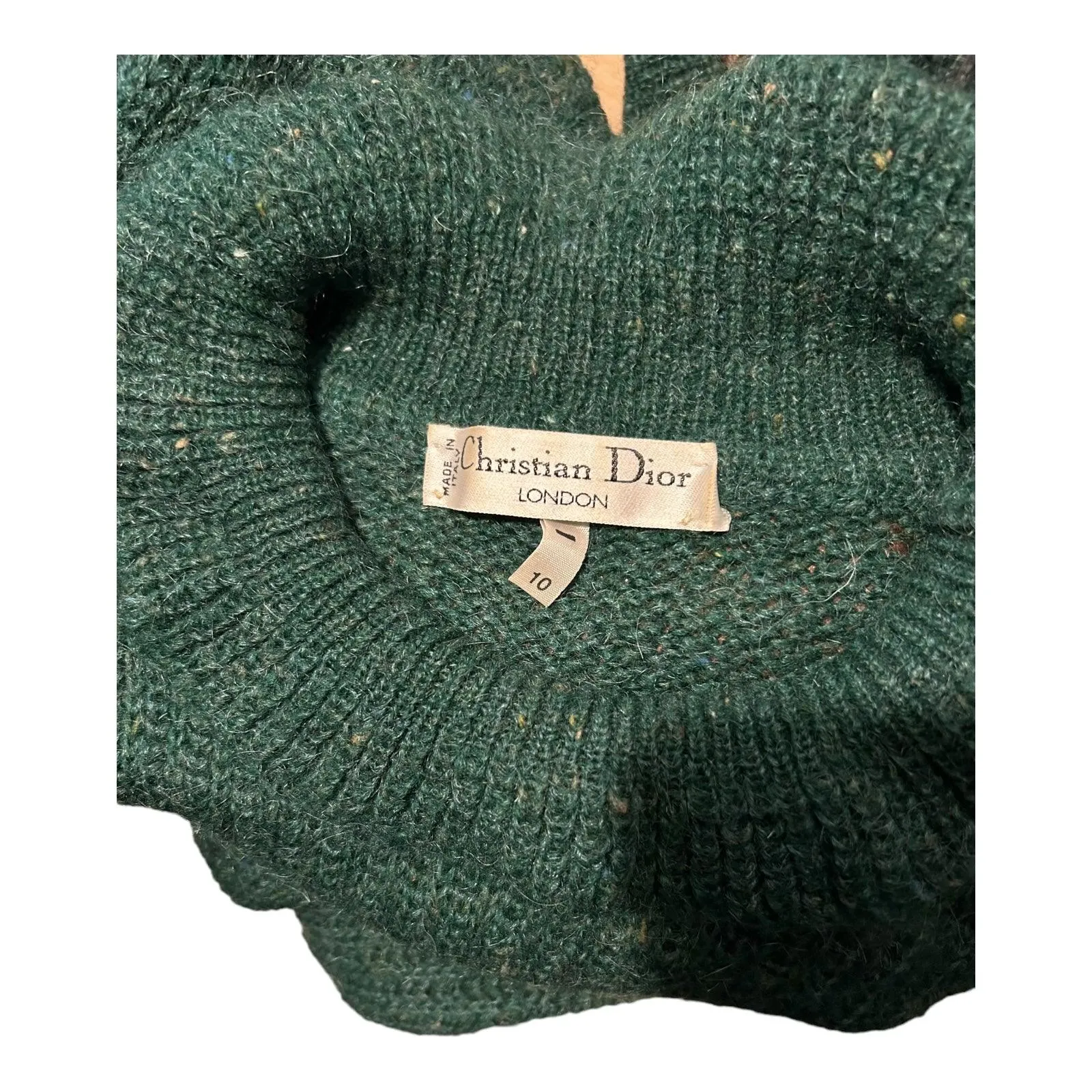 Christian Dior Knitted Green Dress
