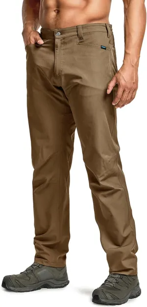 CQR Men's Quick Dry Tactical Pants, Water Resistant Outdoor Pants, Lightweight Stretch Cargo Work Hiking Pants