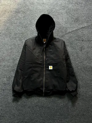 Custom handpick Verveix - Carhartt Rework Style Black Hooded Jackets