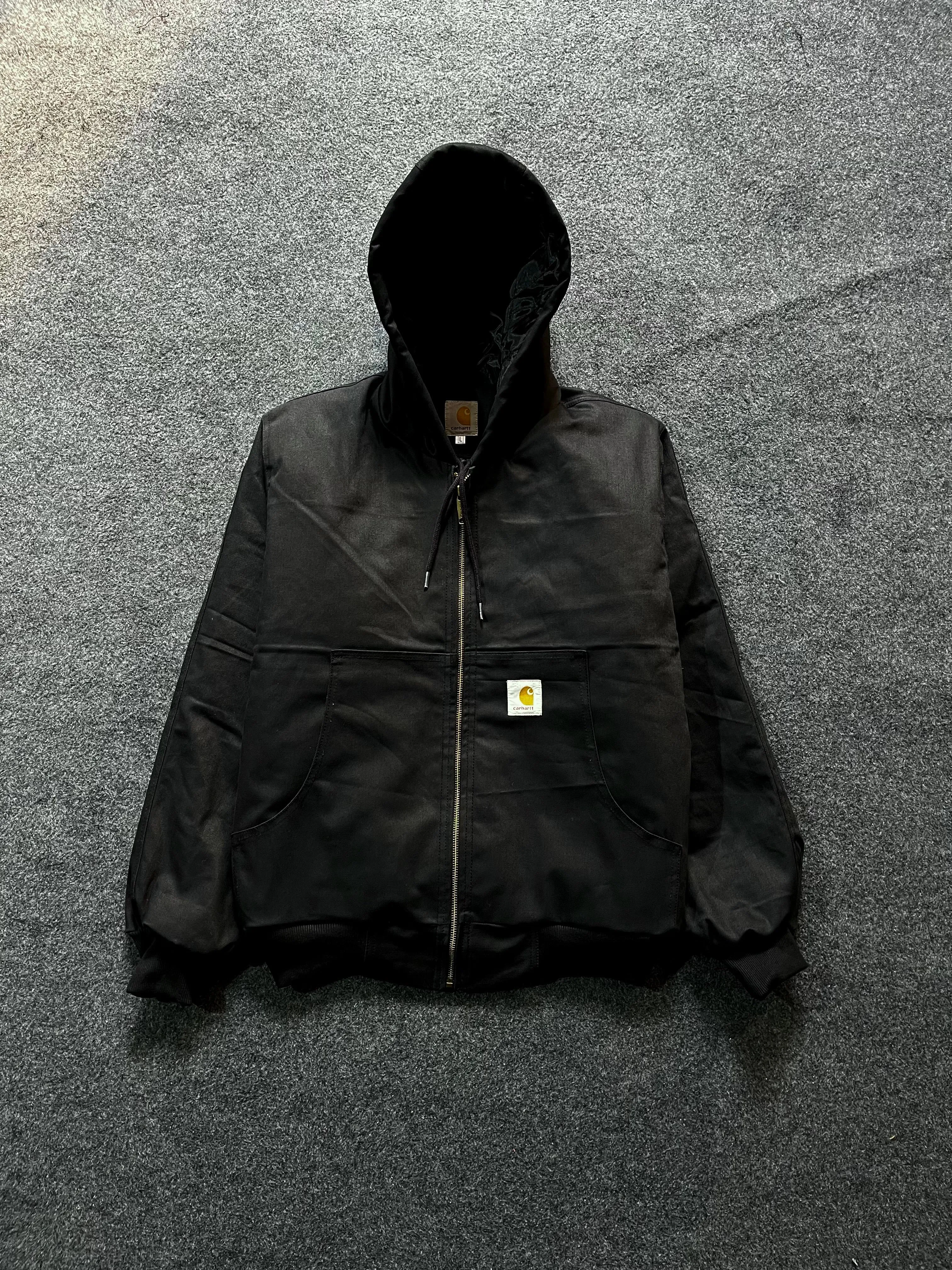 Custom handpick Verveix - Carhartt Rework Style Black Hooded Jackets