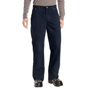DuraDrive Men's Navy Loose Fit Garment Washed Duck Canvas Dungaree Carpenter Work Pants
