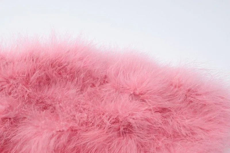 Foxy Faux Fur Strapless Mini