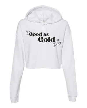 Gold Cropped Hoodie