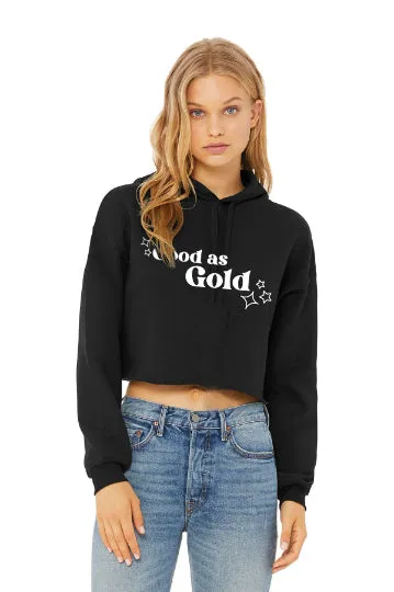 Gold Cropped Hoodie