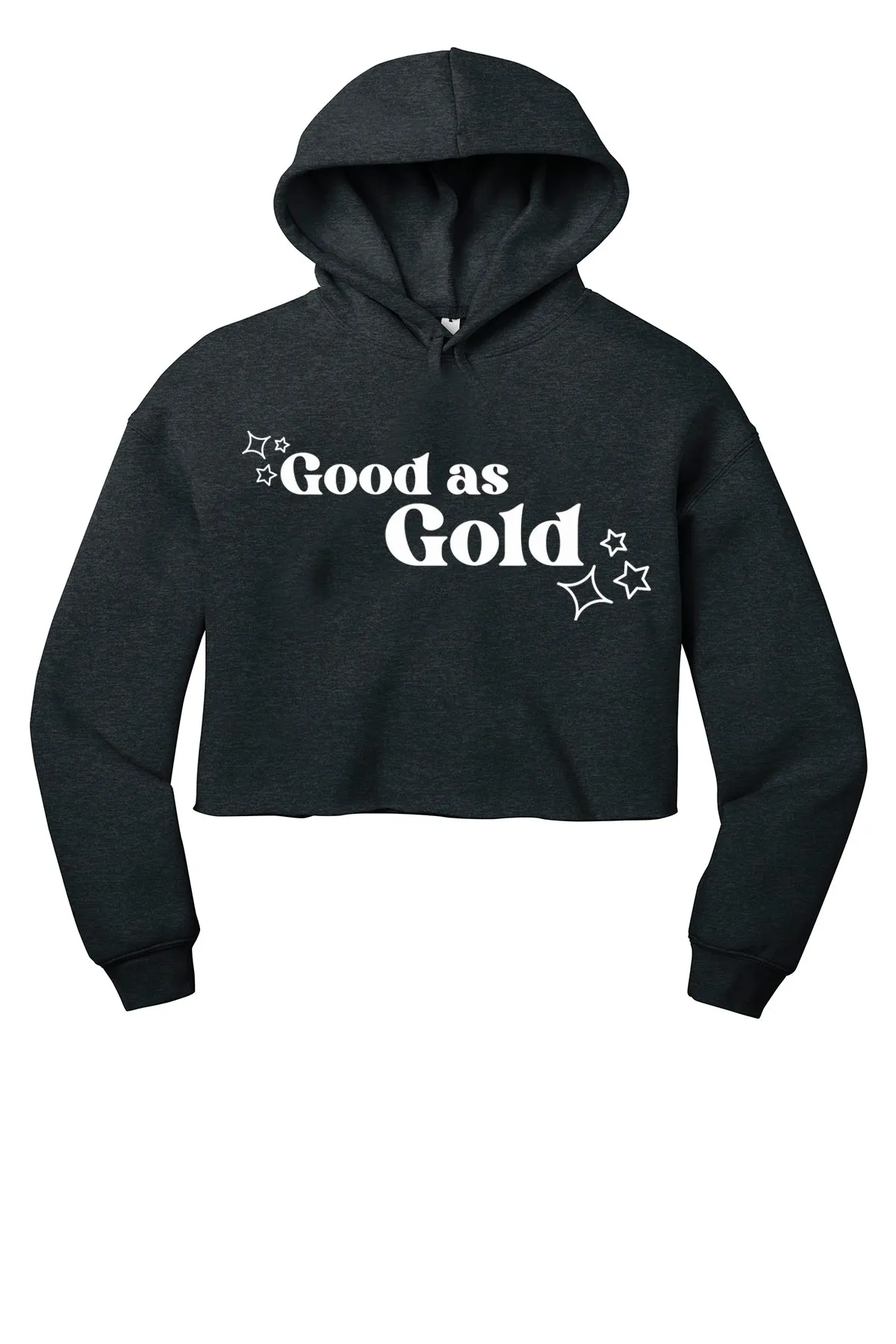 Gold Cropped Hoodie