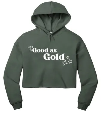 Gold Cropped Hoodie