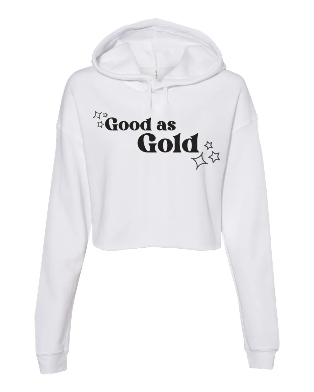 Gold Cropped Hoodie