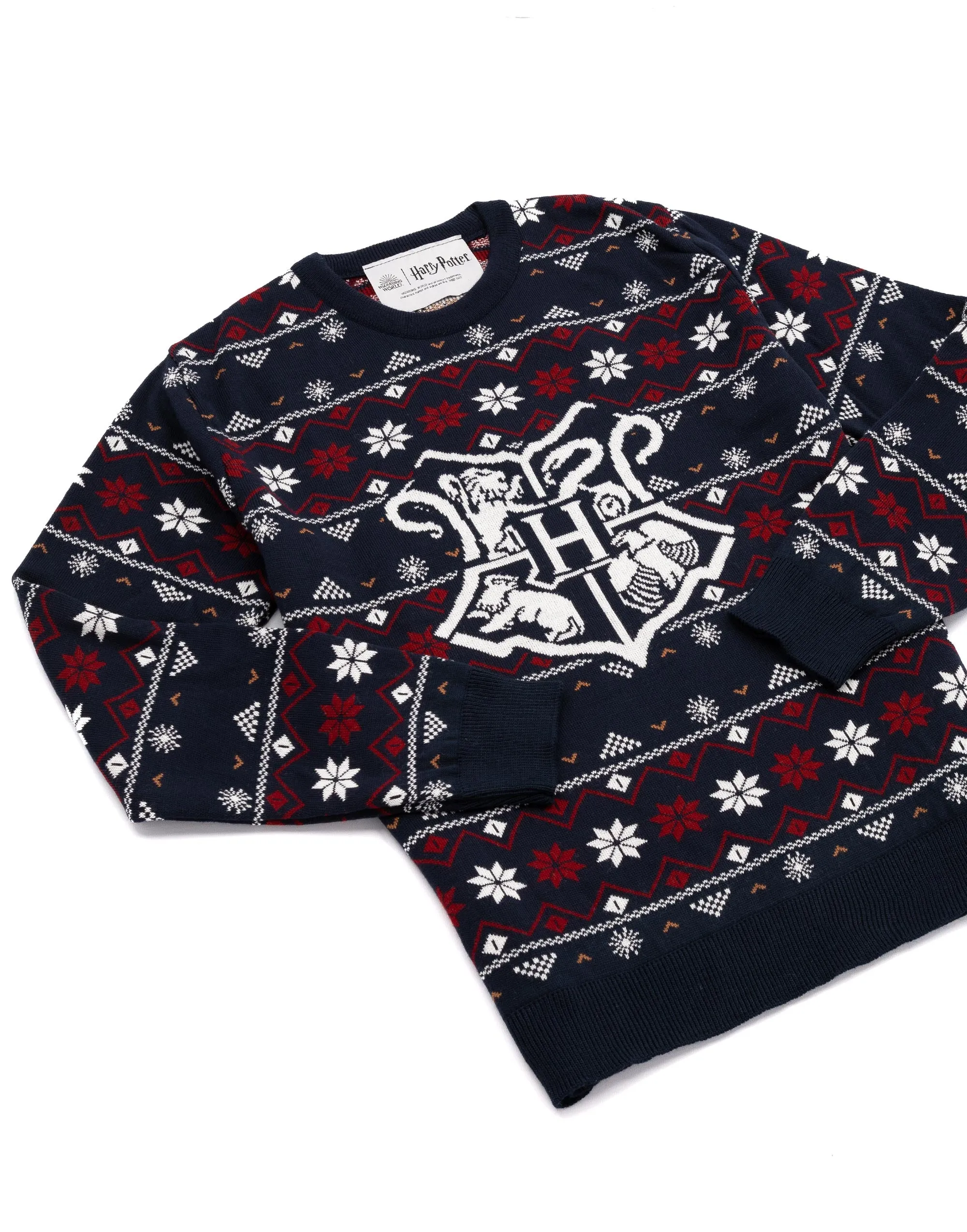 Harry Potter Adults Hogwarts Knitted Christmas Jumper