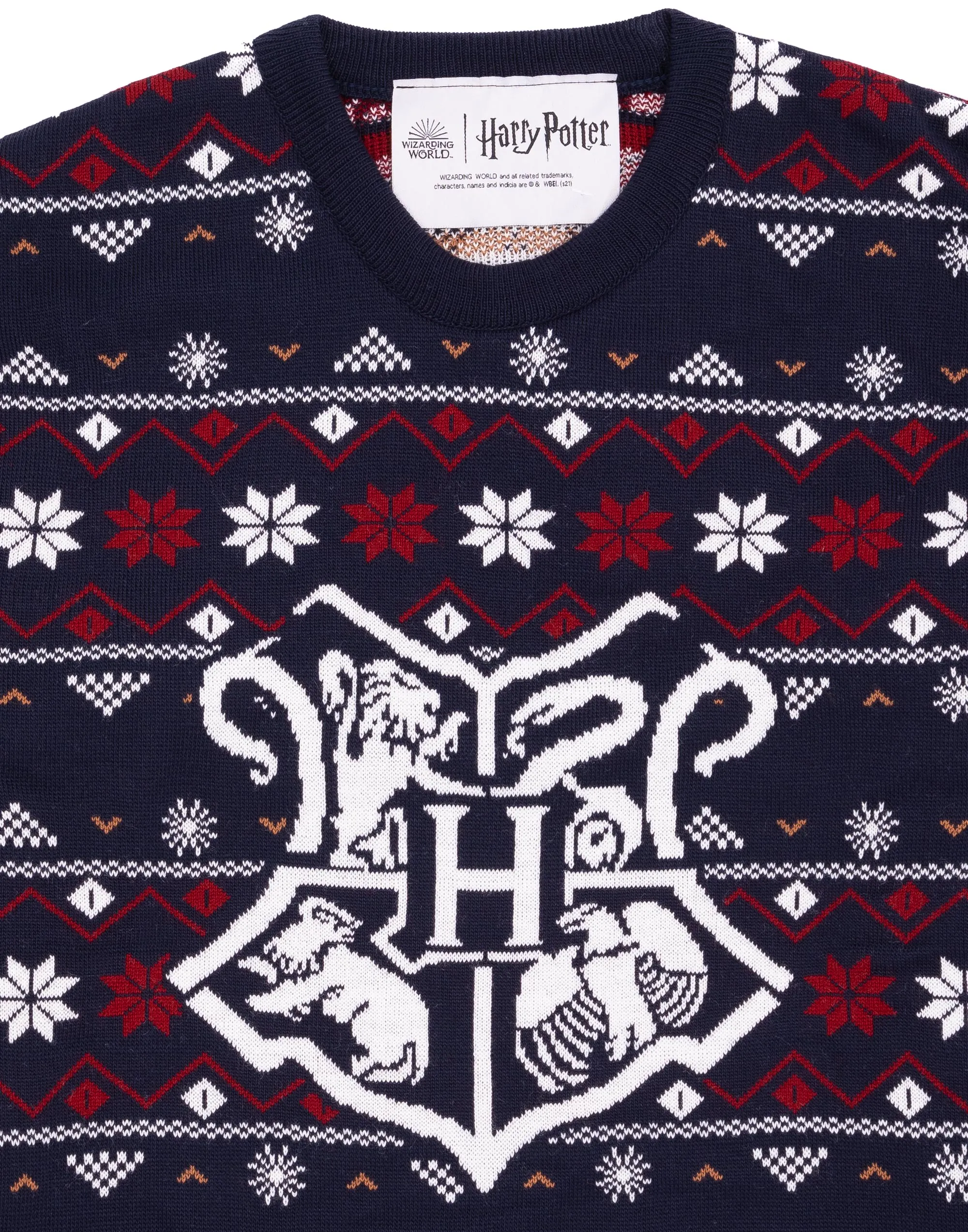 Harry Potter Adults Hogwarts Knitted Christmas Jumper