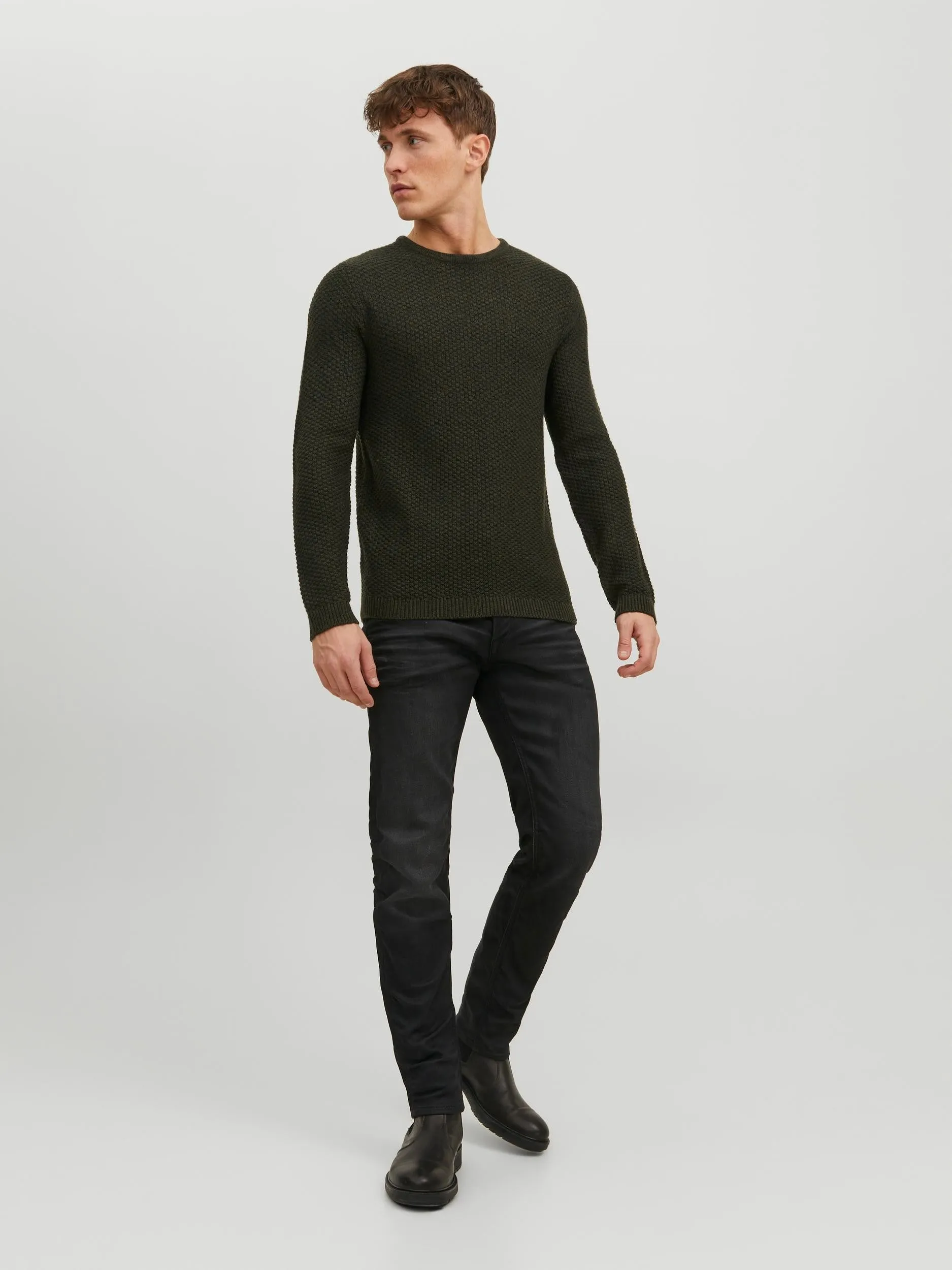 Jack & Jones Damian Knit Crew Neck-ROSIN