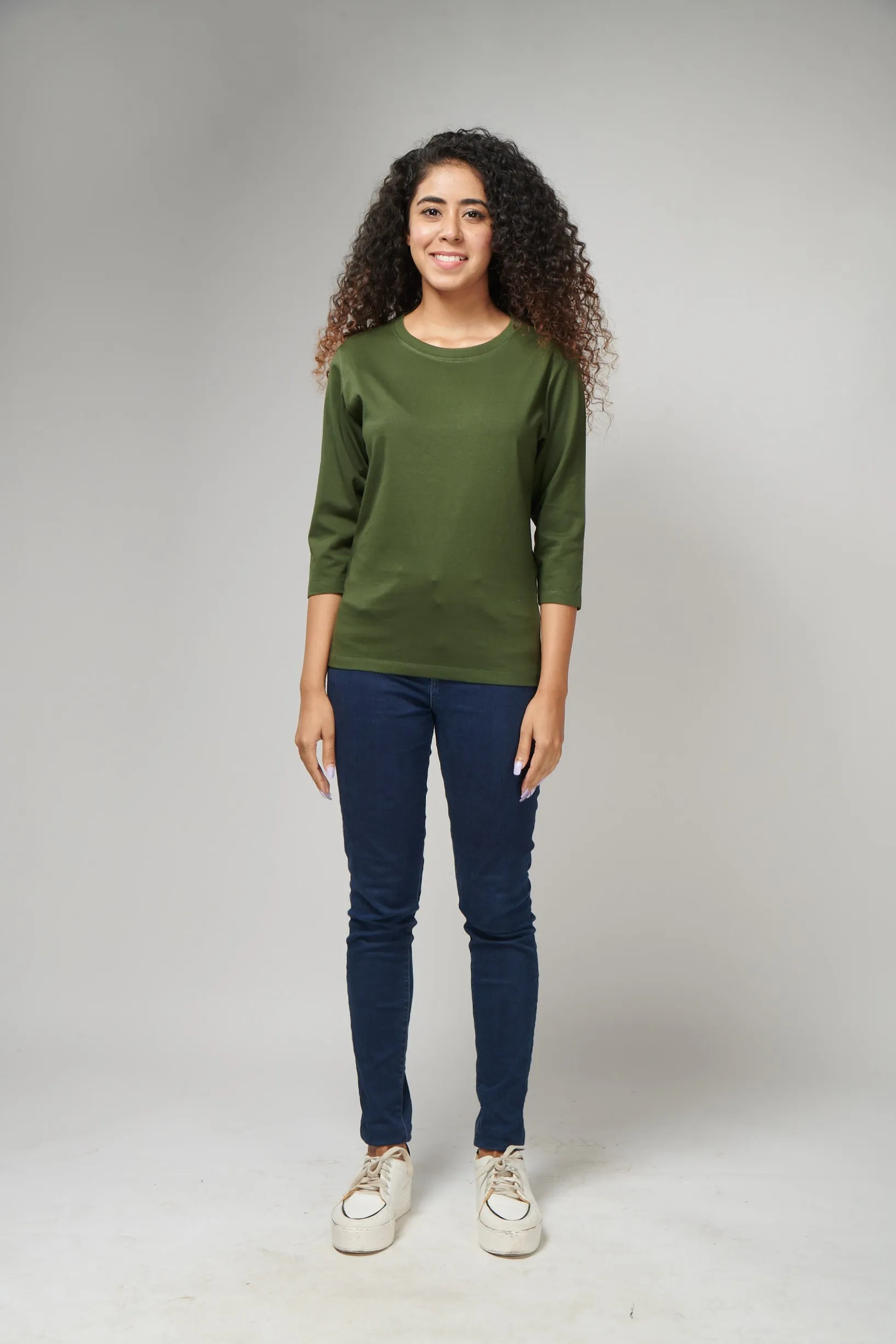 Jungle Green 3/4th Sleeve T-Shirt