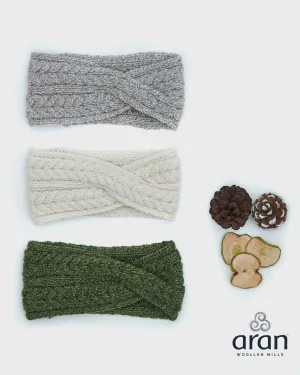 Ladies Supersoft Merino Wool Twist Design Headband by Aran Mills - 6 Colours