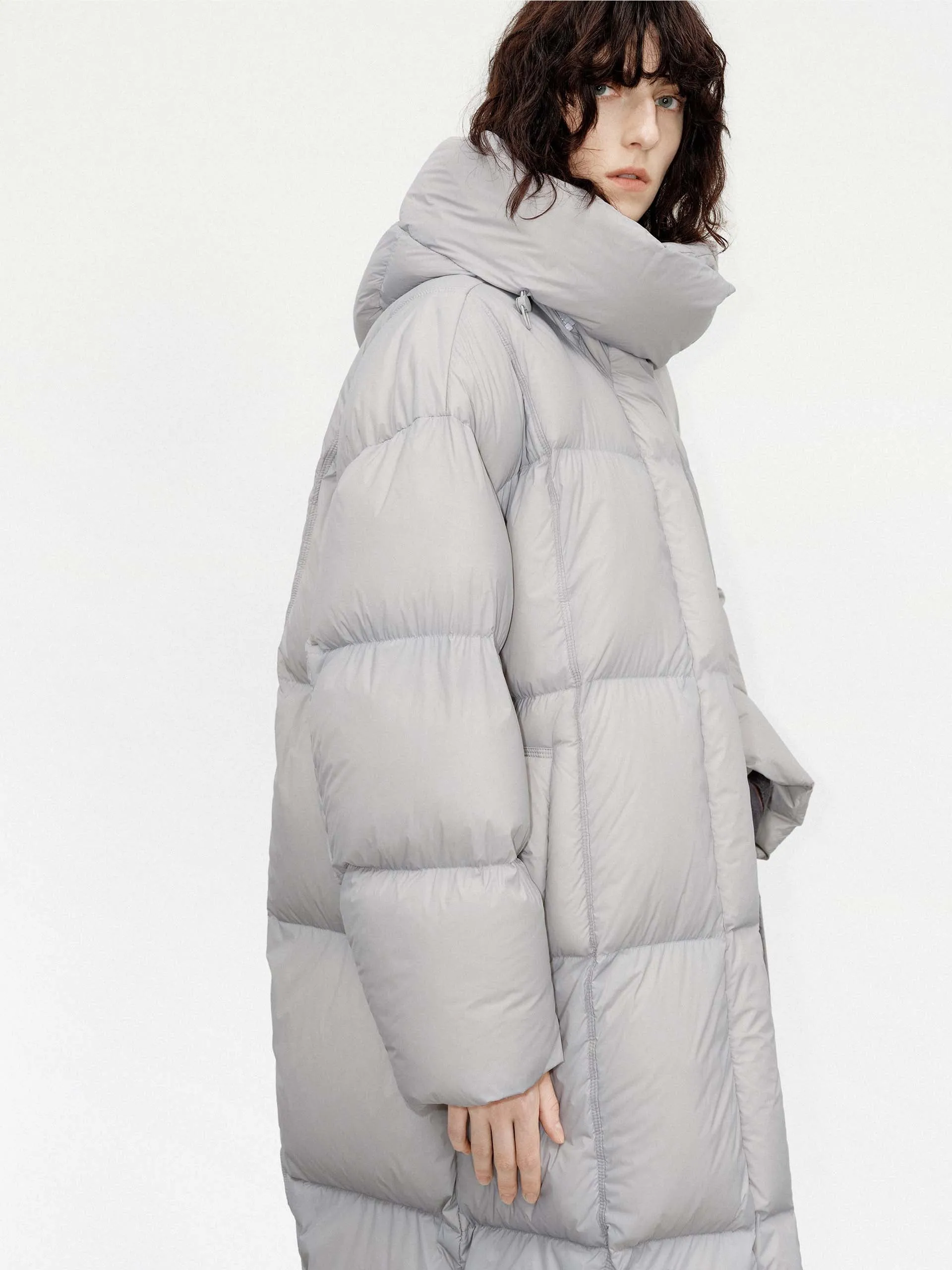 Longline Hooded Down Coat