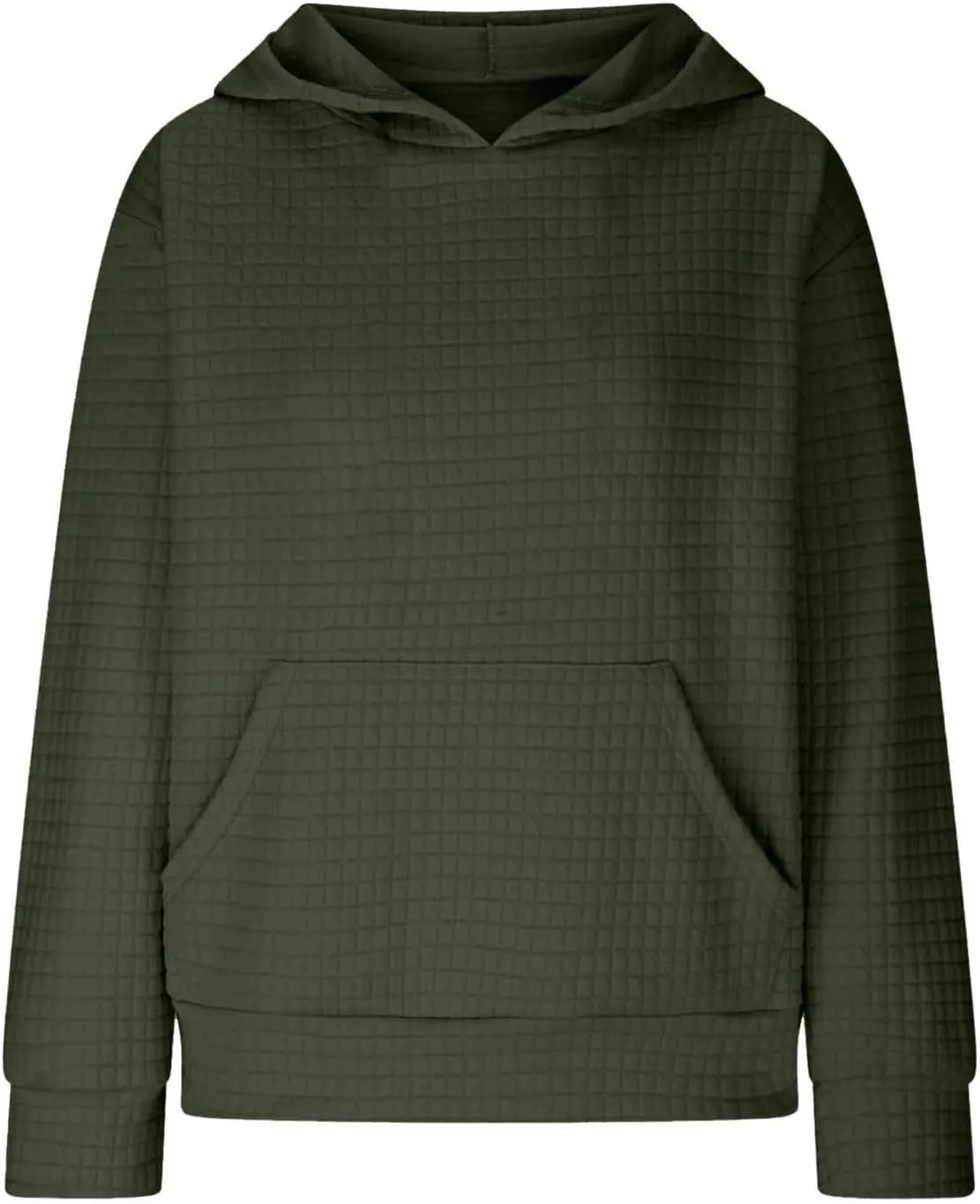 Loose Fit Check Solid Hoodies for 3-14 Years Girls Long Sleeves Trendy Polka Dots Sweatshirts Pullover with Pocket
