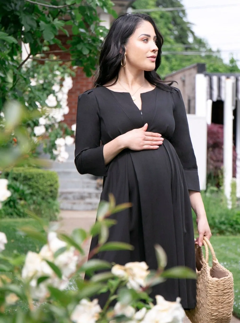 Madeline Tencel Empire Maternity & Nursing Dress
