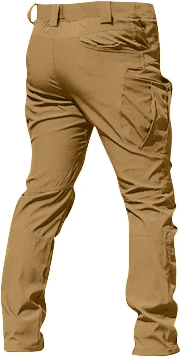 Mens Cargo Pants Work Stretch Multi Pocket Pants Military Tactical Lightweight Pant Hiking Outdoor Waterproof Pants