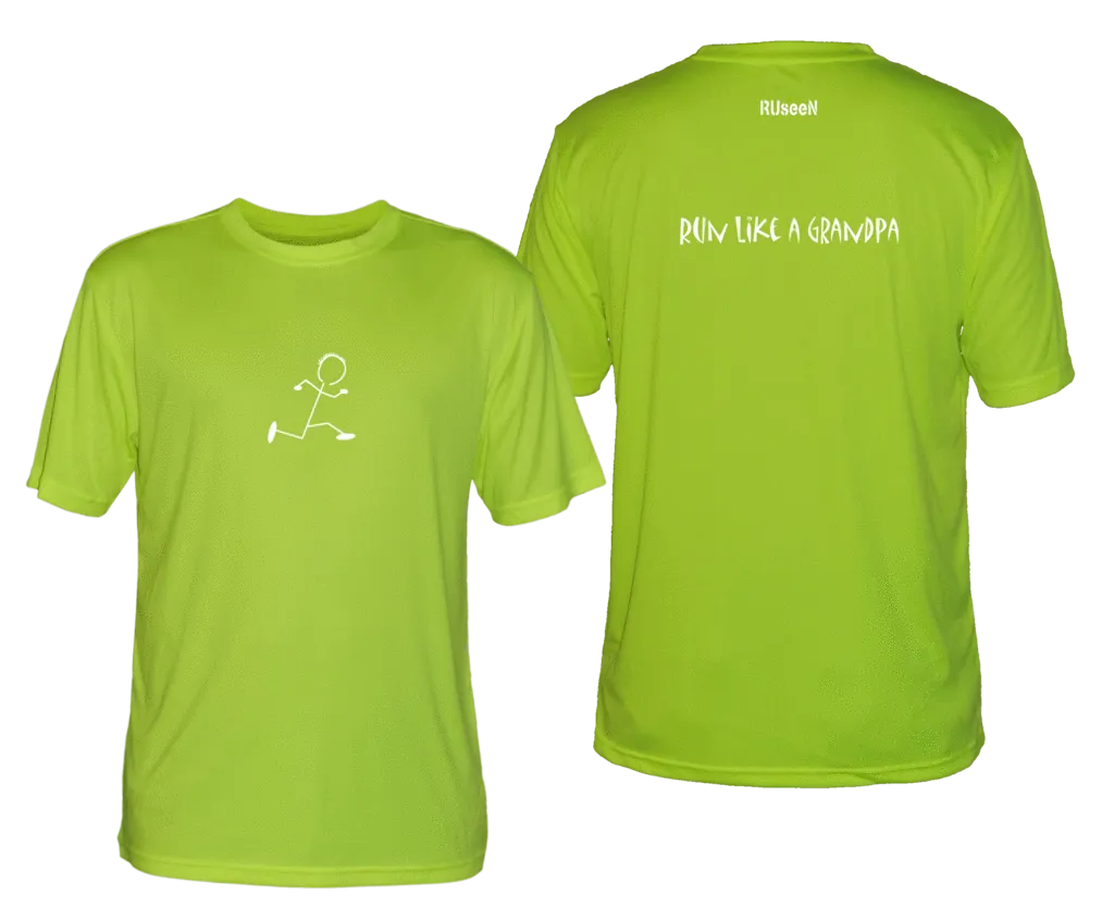 Men's Reflective Short Sleeve Shirt - Run Like a Grandpa