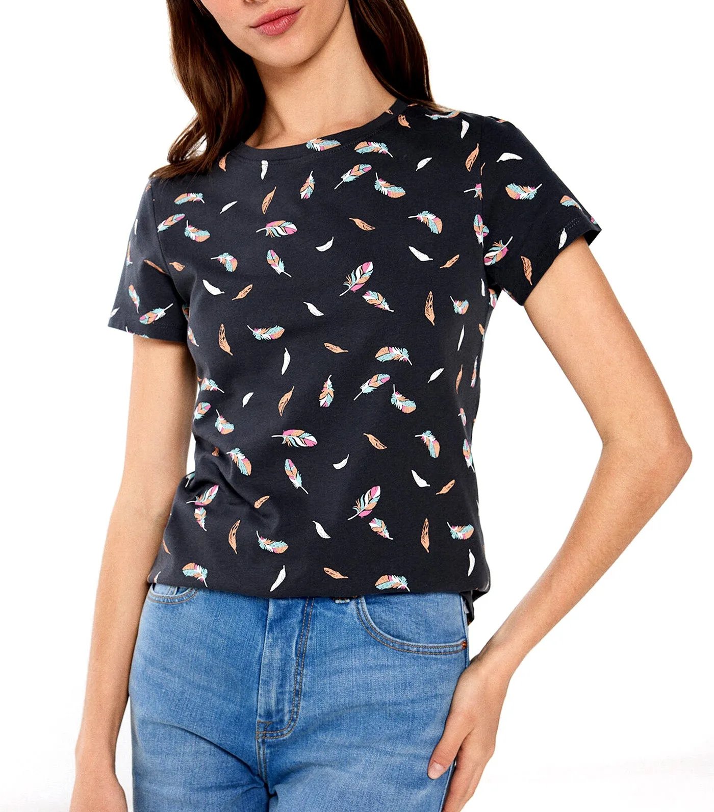 Mini Print T-Shirt Black