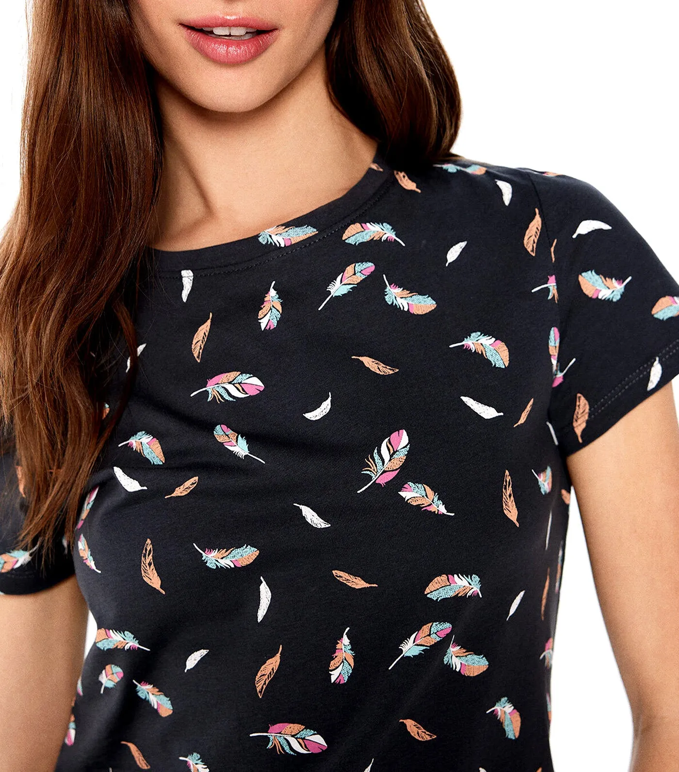 Mini Print T-Shirt Black