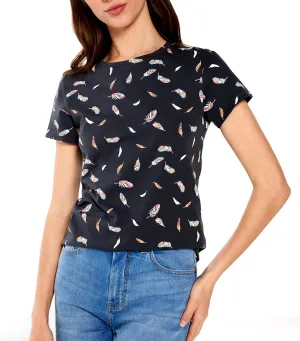 Mini Print T-Shirt Black