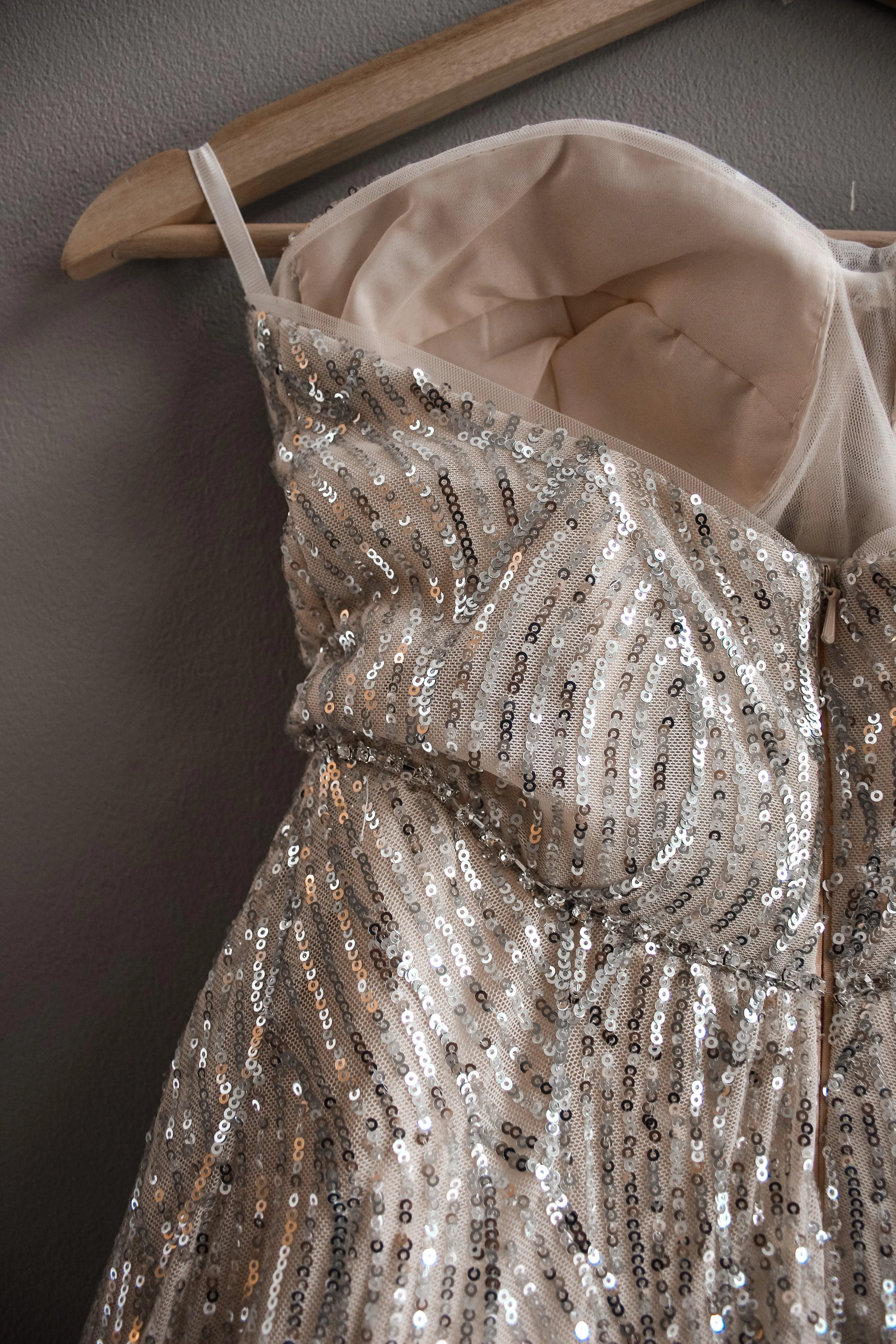 Mini Sequin Reception Dress
