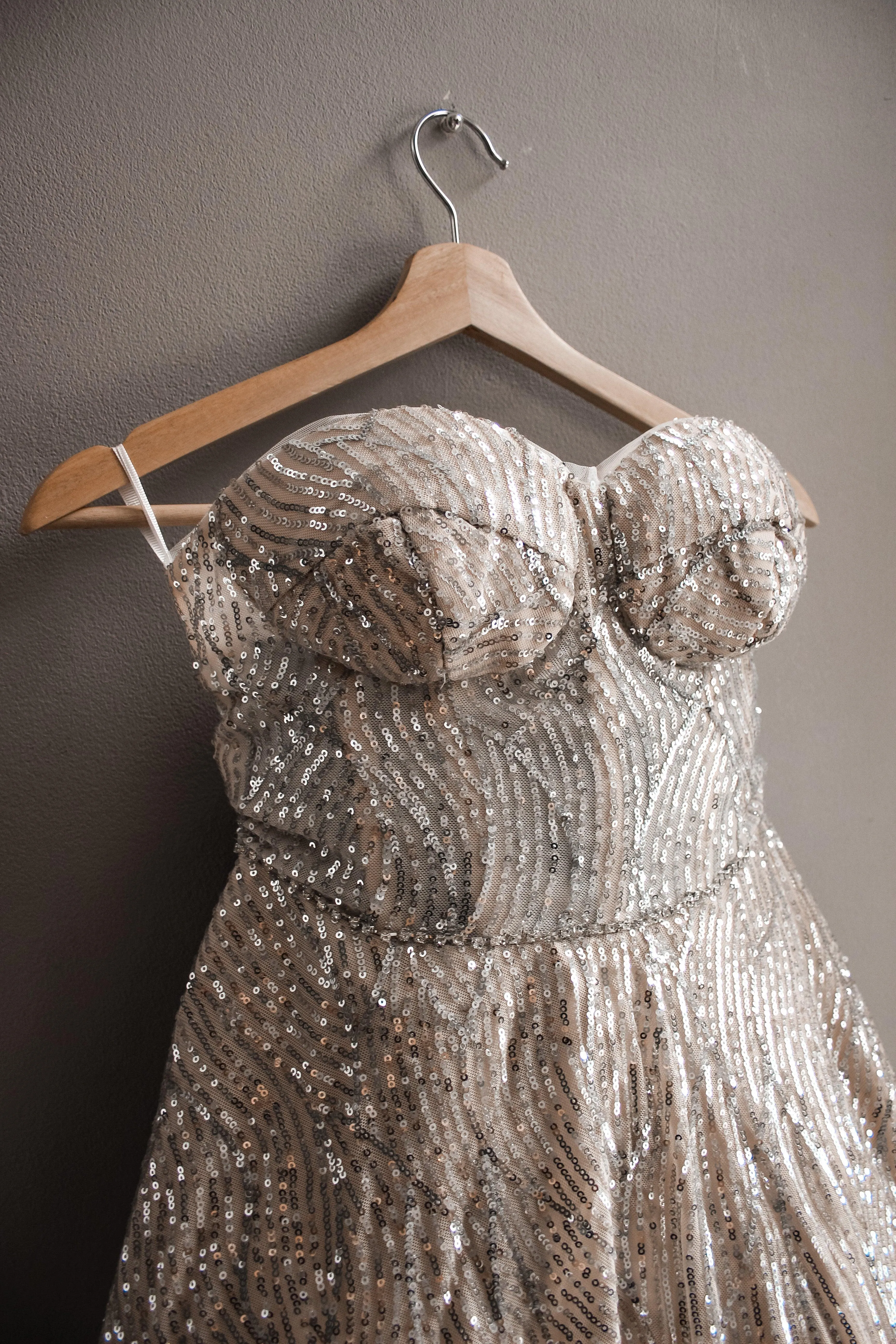 Mini Sequin Reception Dress