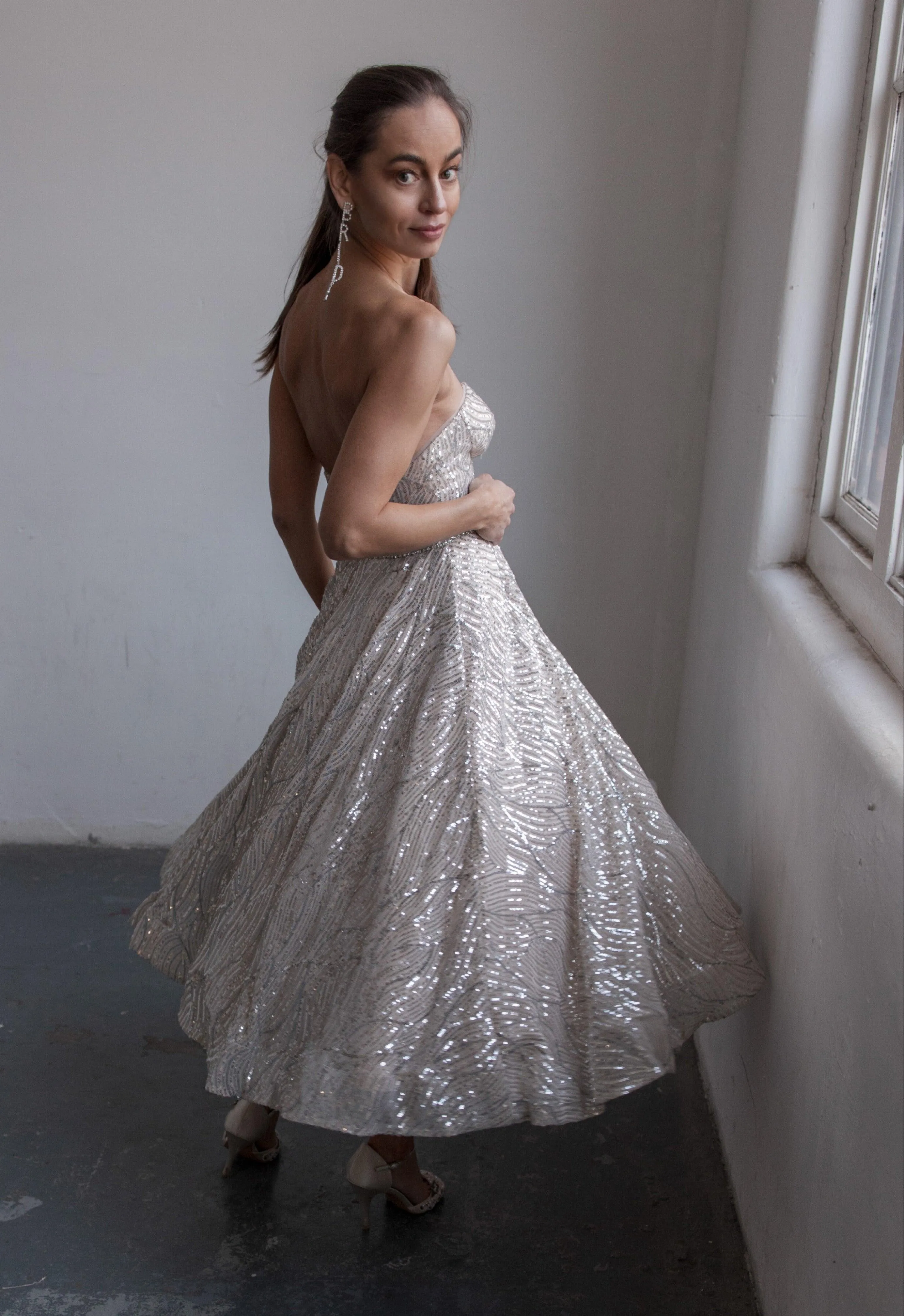 Mini Sequin Reception Dress