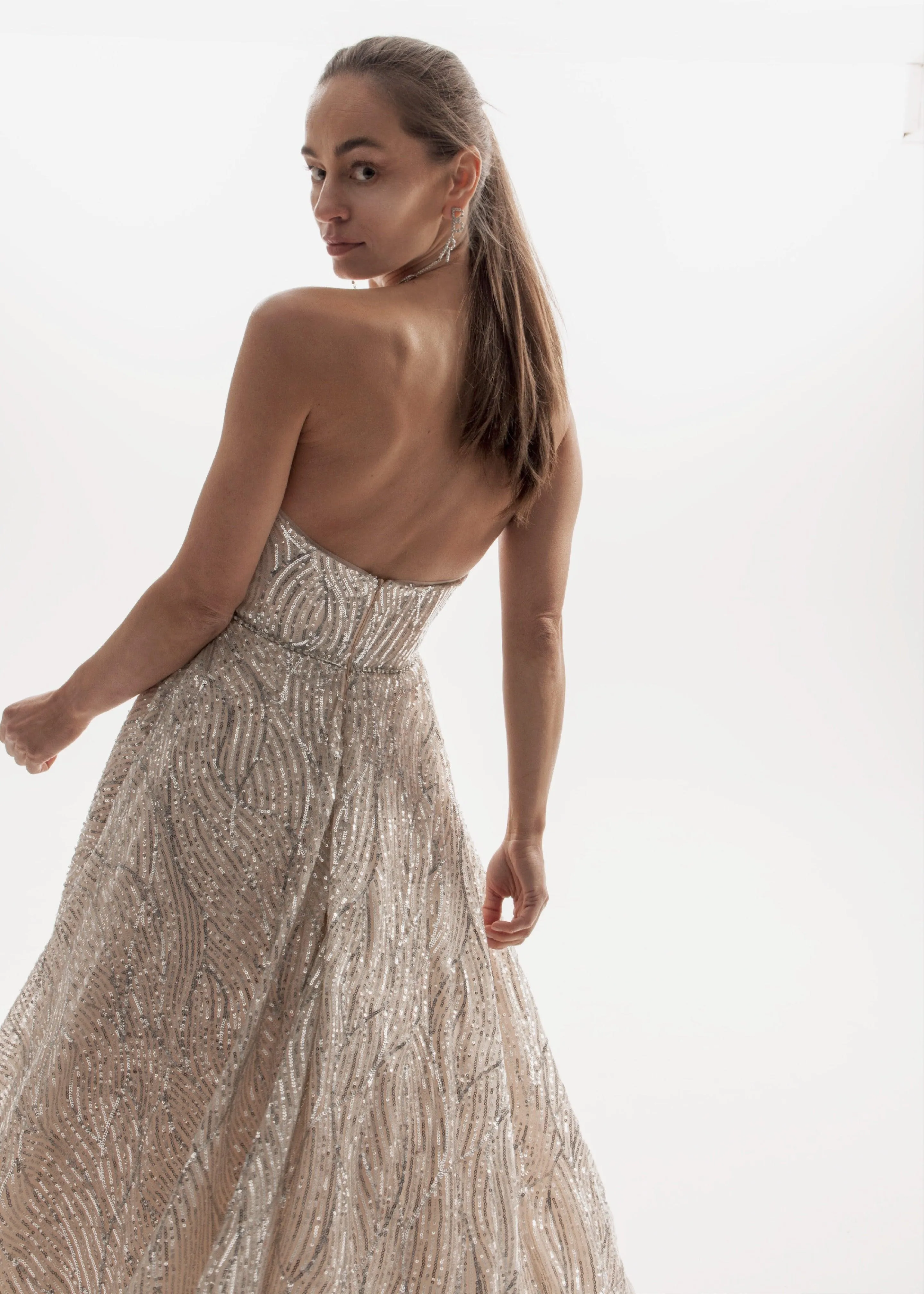 Mini Sequin Reception Dress