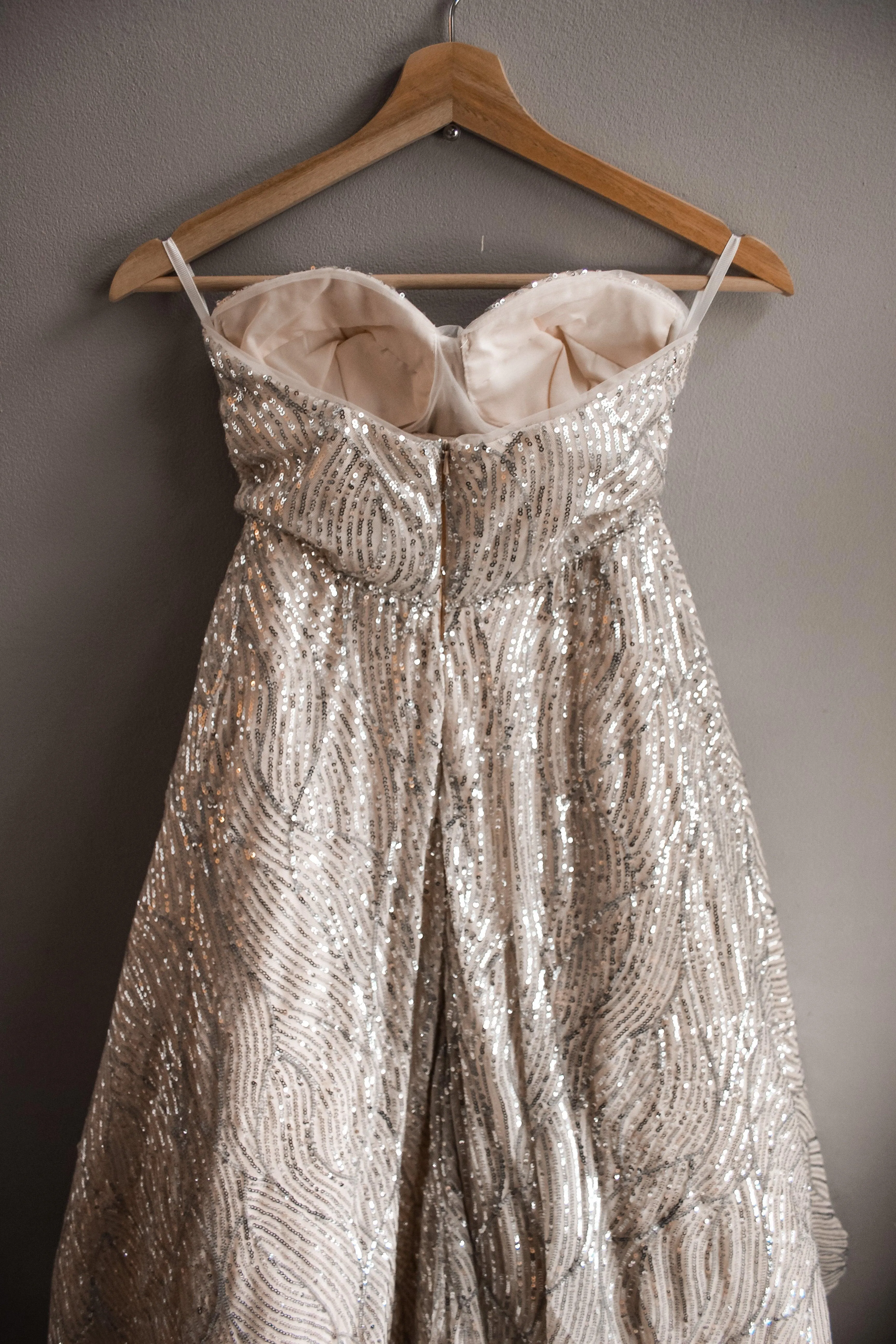 Mini Sequin Reception Dress