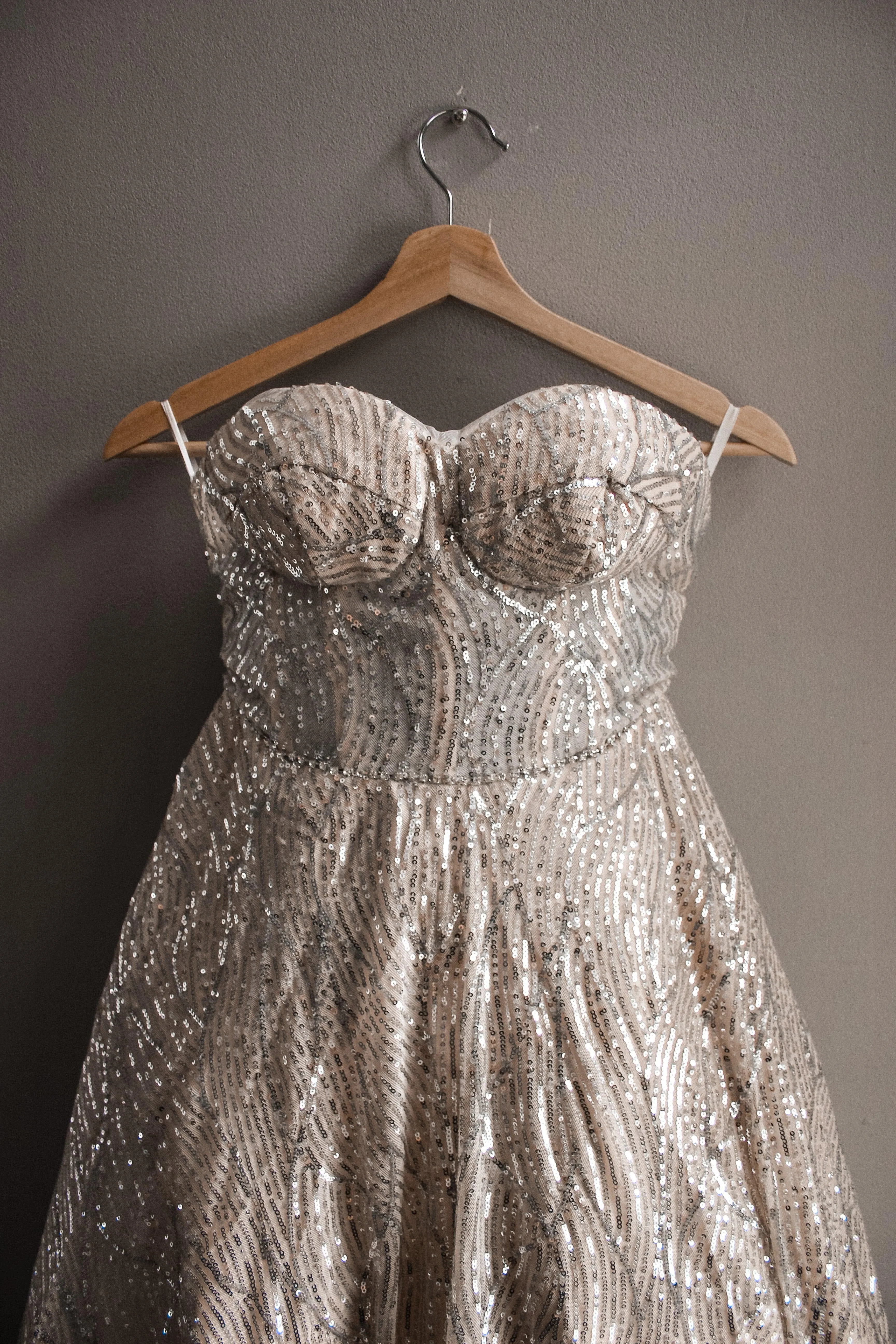 Mini Sequin Reception Dress