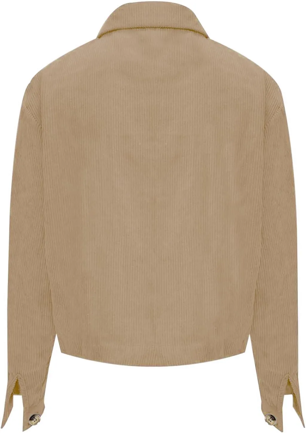 Mmoneyake Corduroy Jacket Women Fashion Cropped Shackets Button Down Crop Jackets Casual Long Sleeve Shirts Fall Coat Tops