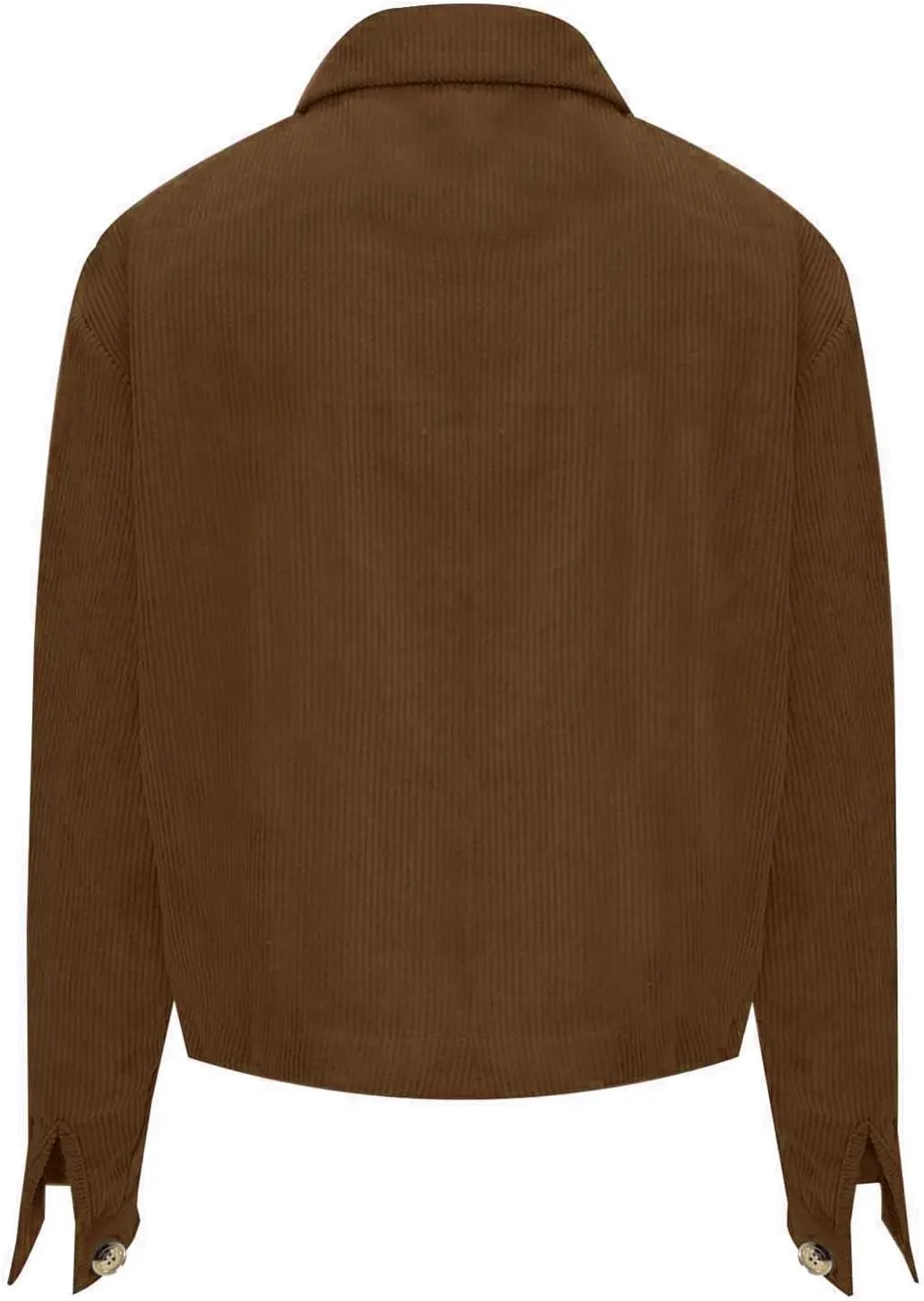 Mmoneyake Corduroy Jacket Women Fashion Cropped Shackets Button Down Crop Jackets Casual Long Sleeve Shirts Fall Coat Tops