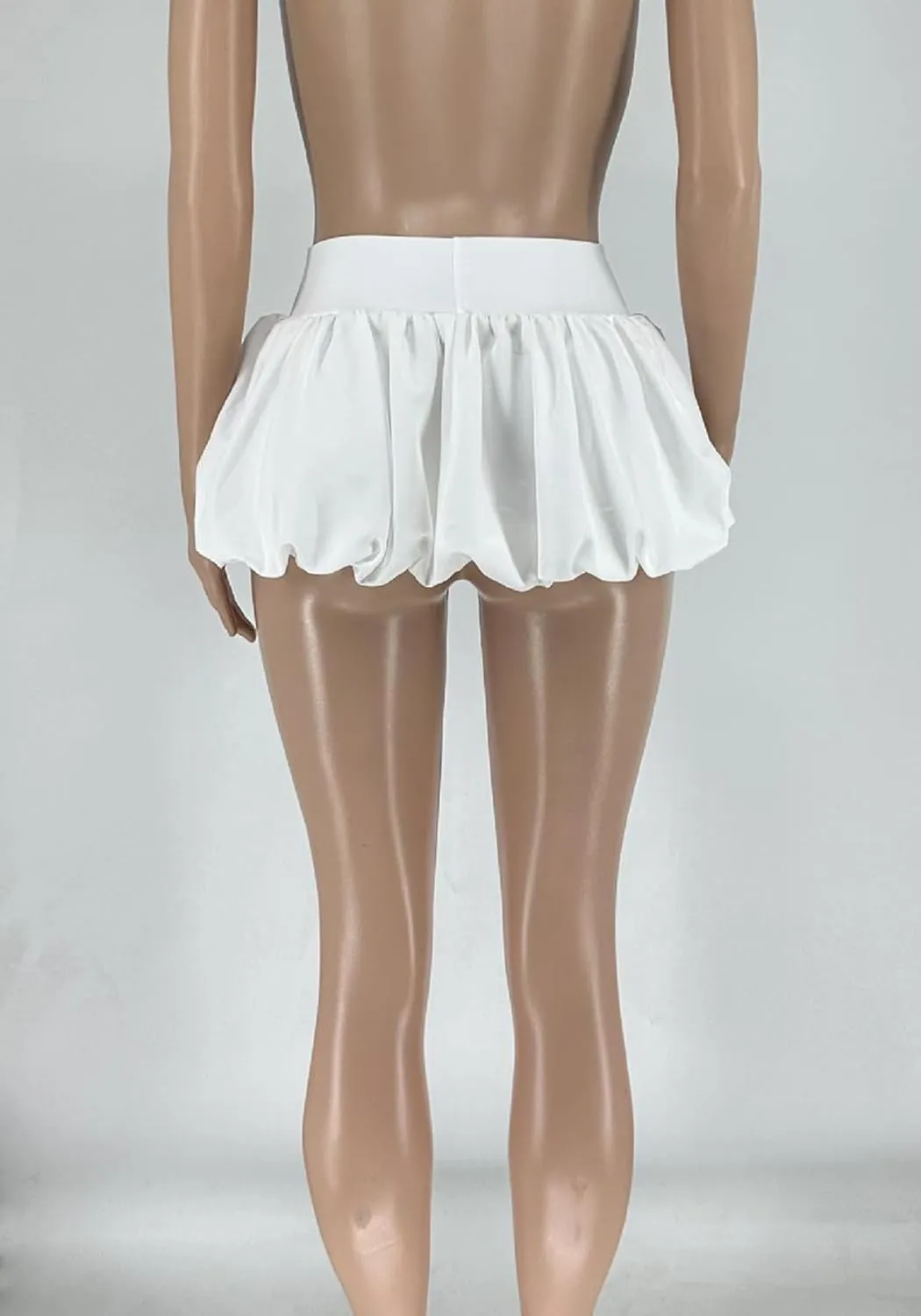 Molisry Women's Y2K Bubble Skirt Streetwear High Waisted Stretchy Cute Flared Puffy Pleated Mini Skirt 2024 Summer