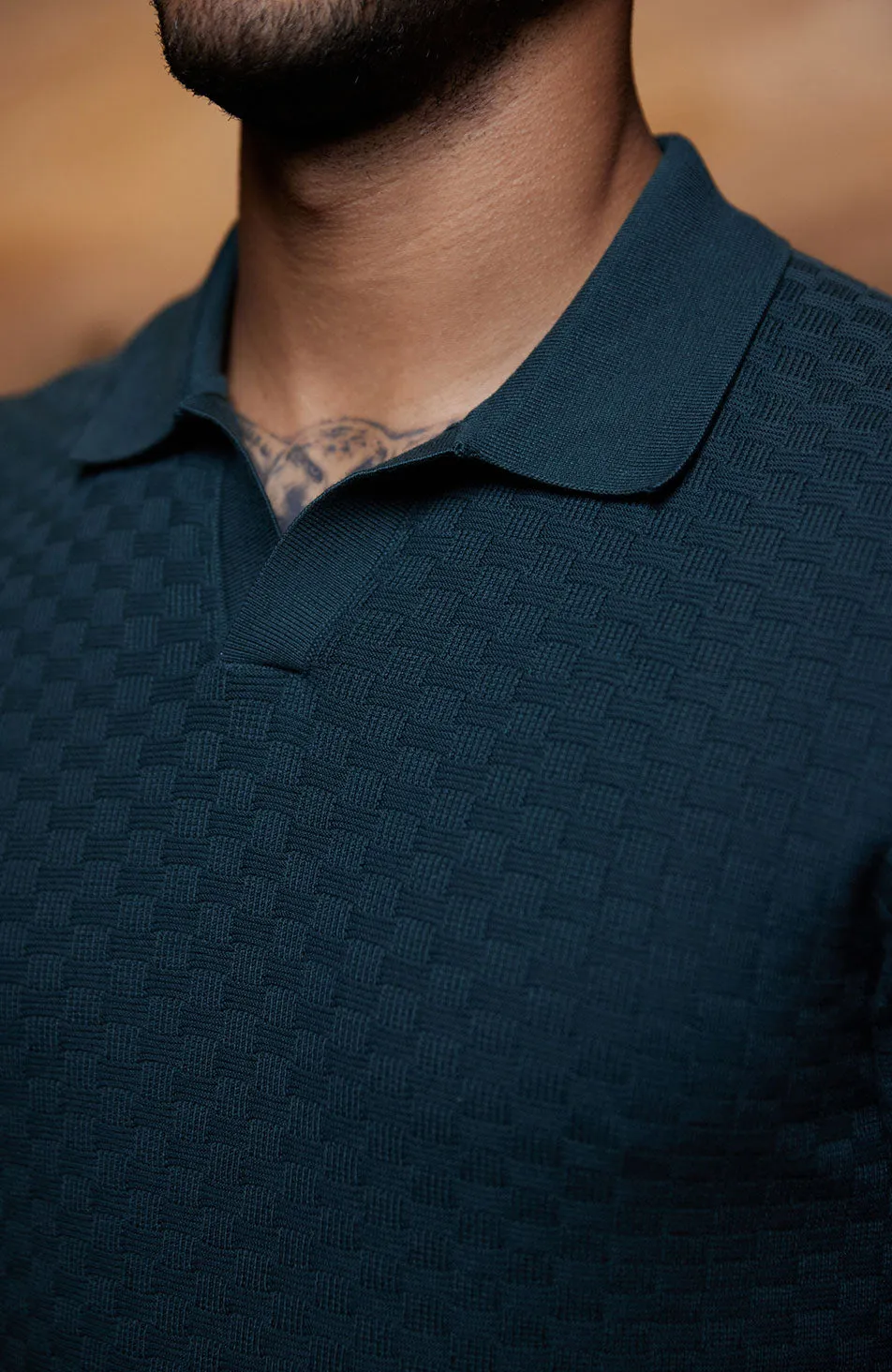 Nerano Slim Polo in Dark Green